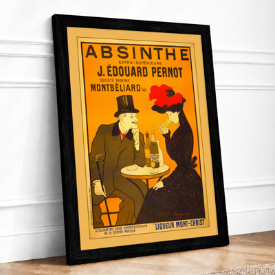 Absinthe Rendezvous Vintage 1 Piece Single Picture Frame Wall Art