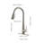 Kitchen Faucet With Pull Down Sprayer, High Arc Single Handle Kitchen Sink Faucet With Deck Plate, Commercial Modern Stainless Steel Kitchen Faucets-110712873