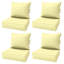 Ensemble de 6,5 po de coussins de remplacement pour l'extérieur, siège / dossier à assise profonde, l 24 po x P 24 po, ensemble de 4-1180221160
