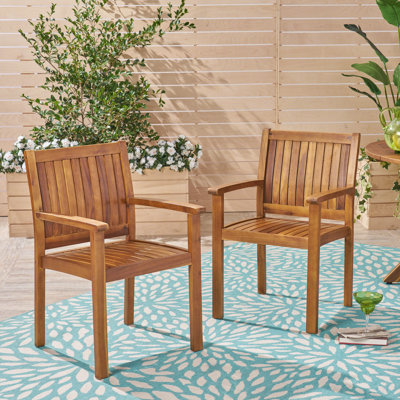 Callis Outdoor Patio Dining Chair by Alcott Hill