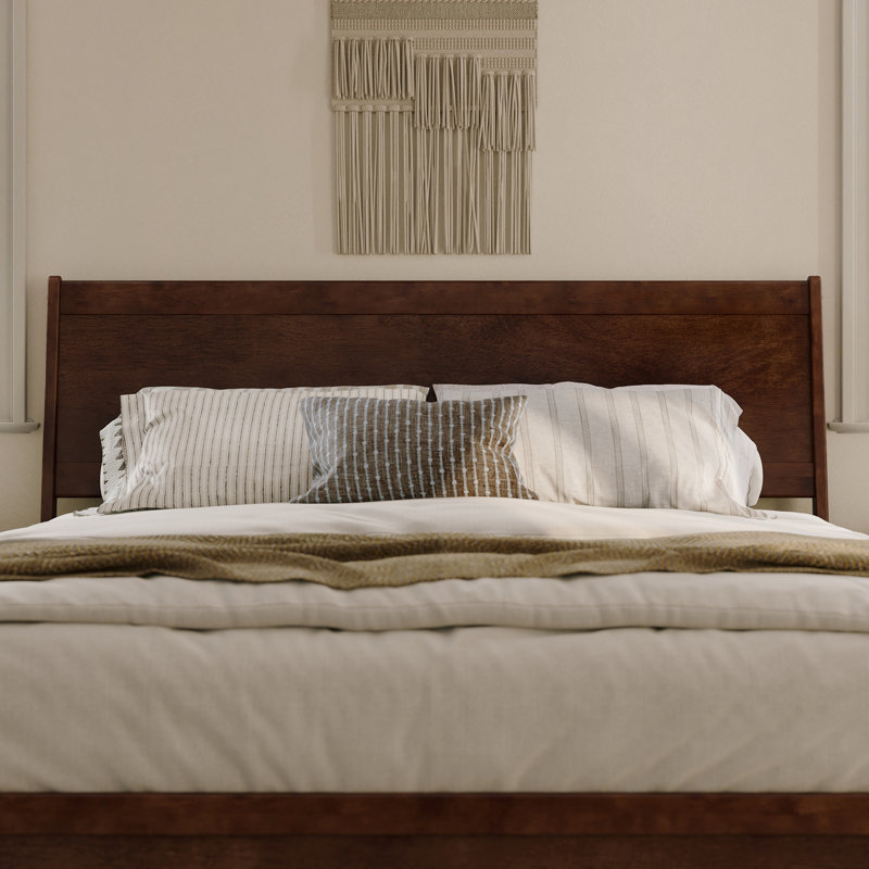 Tête de lit en bois massif Sadiras, King, Walnut
