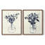 Vase floral indigo I - impression encadrée de qualité supérieure - prêt à être accroché - aucun clou requis - aucun clou requis-2056381496-2056381508