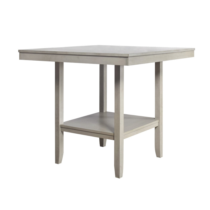 Bouganville Solid Wood Base Dining Table, Gray