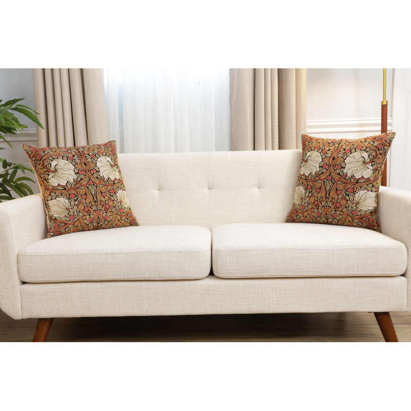 Tobacco Brown European Cushion Covers, Beige/Brown/Cream