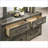 Rustic Gray Farmhouse Nightstand with Antique Brass Handles