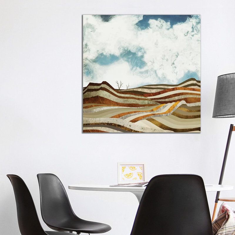 Desert Calm - impression d'art graphique, Aucun mat, H 37 po x l 37 po x P 1,5 po, Toile tendue