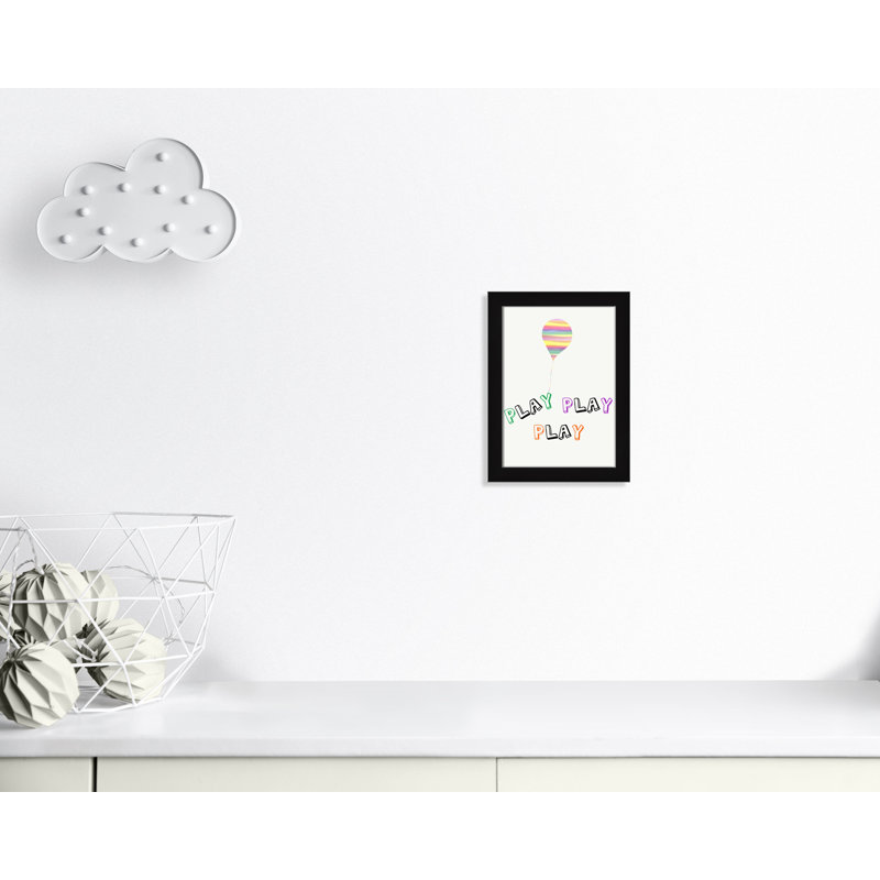 Play Play Play, impression sur papier, H 14 po x l 10 po x P 0,6 po, Encadré plat noir