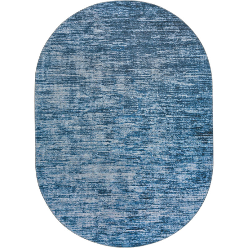 Ikhasa Chenille Abstract Indoor Rug, Oval 7'6" x 10'6"