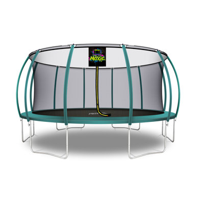 Ensemble de trampoline d'extérieur en forme de citrouille avec enceinte de sécurité Machrus Moxie, 16 pi