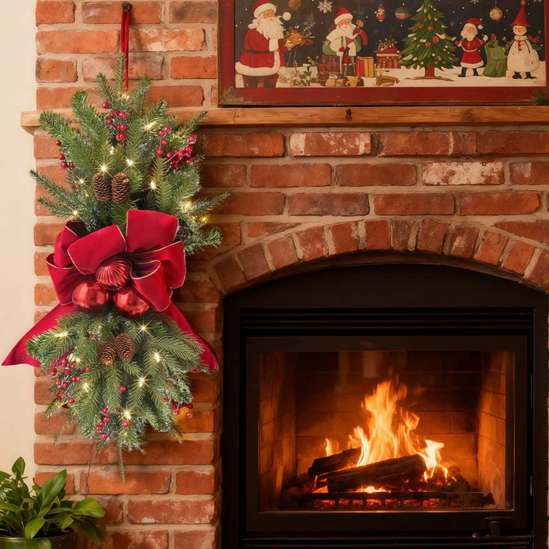 Couronne de Noël pour porte d'entrée