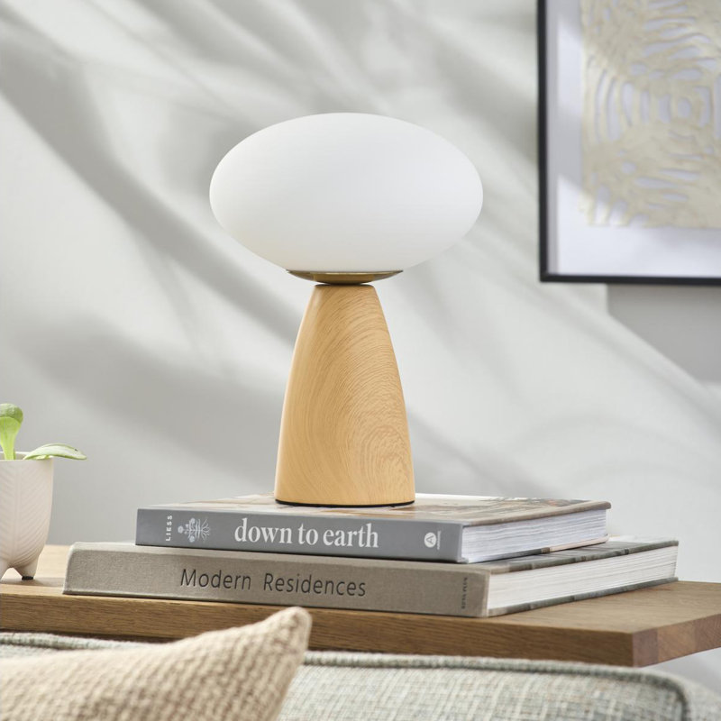 Lampe de table en céramique Deckard, Marron clair