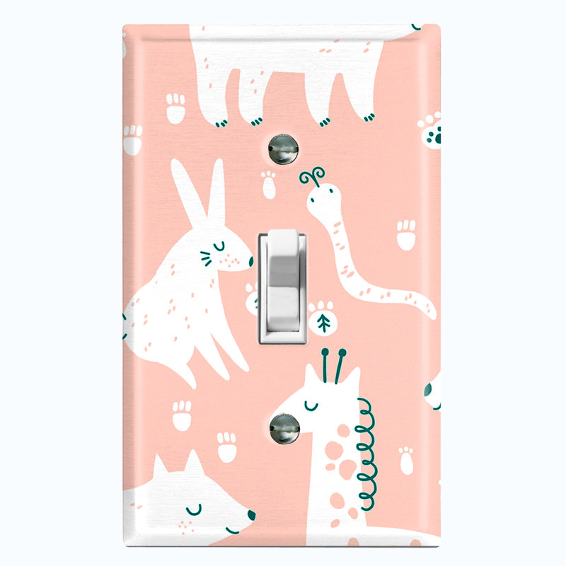 Patterned 1 - Gang Toggle Light Switch Standard Wall Plate
