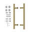 Poignée de porte de douche 8 po pour portes de grange résidentielles commerciales, portes de grange résidentielles en acier inoxydable 304 / remplacement de poignée de porte de douche à double face en acier inoxydable 304-111113922