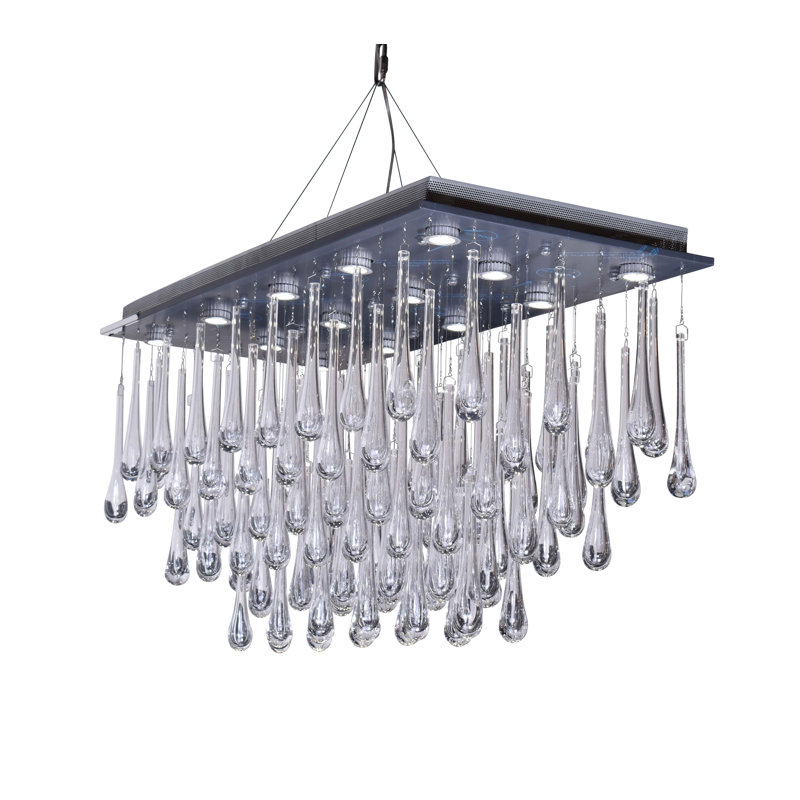 Semi Flush Mount, Clear Glass