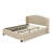 Queen Size Upholstered Platform Bed With Wingback Headboard, Trundle And Drawers-2005472821