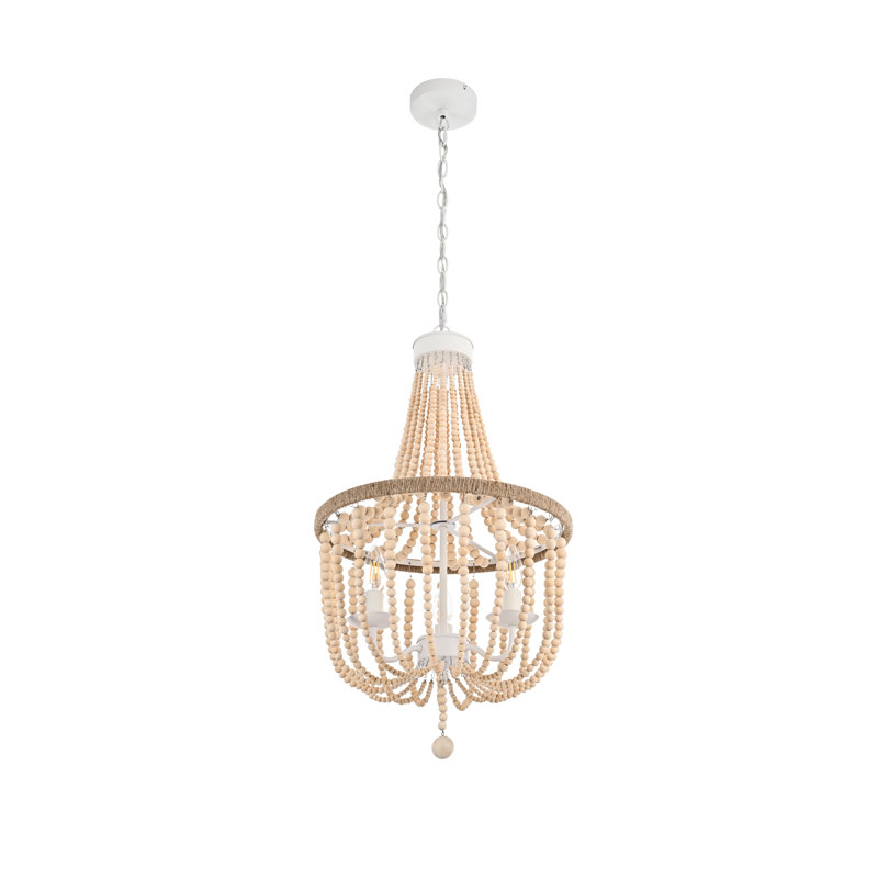 Luminaire suspendu perlé Hudson , Beige