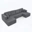 Canapé modulaire en U sans assemblage requis-1160827205