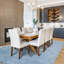 Araceli Machine Washable Stripe Flatweave Performance Blue Area Rug-1431982444