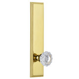 Grandeur Carré Tall Plate Pasage with Versailles Crystal Door Knob