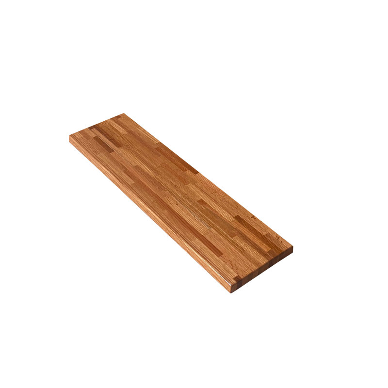 Dauna Solid Wood Accent Shelf, 1.5" x 8" x 36", Red Oak