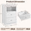 Table de chevet 2 tiroirs en bois avec tablette ouverte Anitrea-954603794