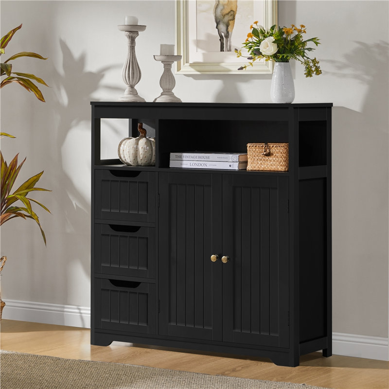 Armoire de salle de bain Marceen, Noir
