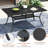 Durable Outdoor Dining Set for Patio | 38'' W X 60'' L Dining Table with Umbrella Hole + 2 Benches