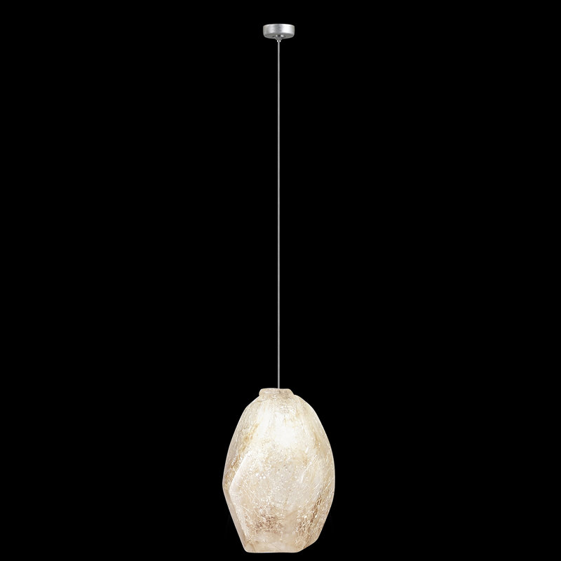Luminaire suspendu rond 4,5 po Natural Inspirations, Argent