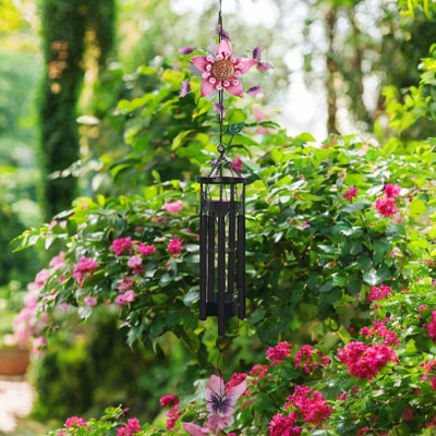 41"Long Flower with Butterfly Wind chime