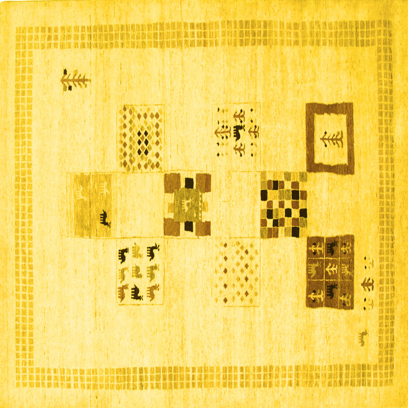Tapis contemporains contemporains lavables à la machine 605, Carré de 6 pi