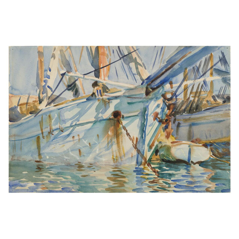 «In a Levantine Port» par John Singer Sargent - Estampe numérique, H 22 po x l 28 po