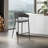 Kentral Contemporary Black Matte Iron Metal Counter Height Bar Stool with Gray Fabric Seat-1743870177