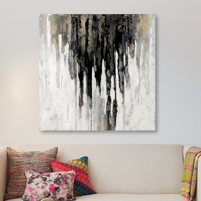 «Neutral Space II», reproduction d'art sur toile tendue, H 18 po x l 18 po x P 1,5 po, Toile avec cadre noir, Pas de tapis