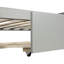 Lit de jour avec cadre gigogne, taille simple, gris