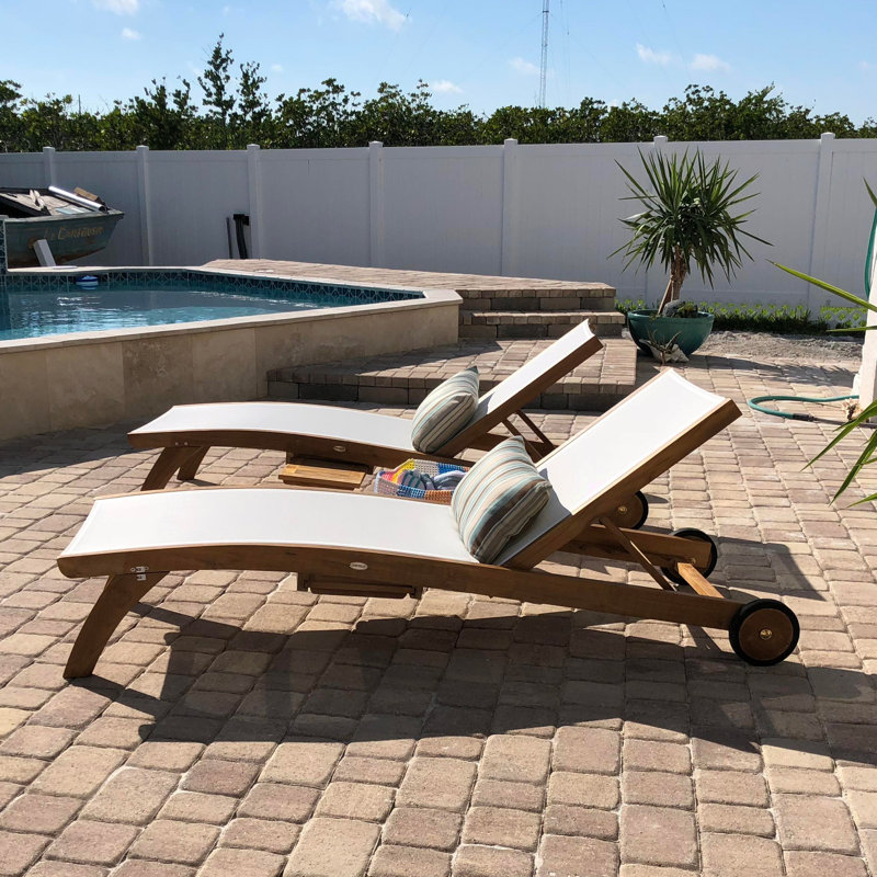 Miami Teak Chaise Lounge