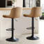 Tabouret de bar pivotant à hauteur réglable avec revêtement en polyuréthane et structure en métal-1027824413