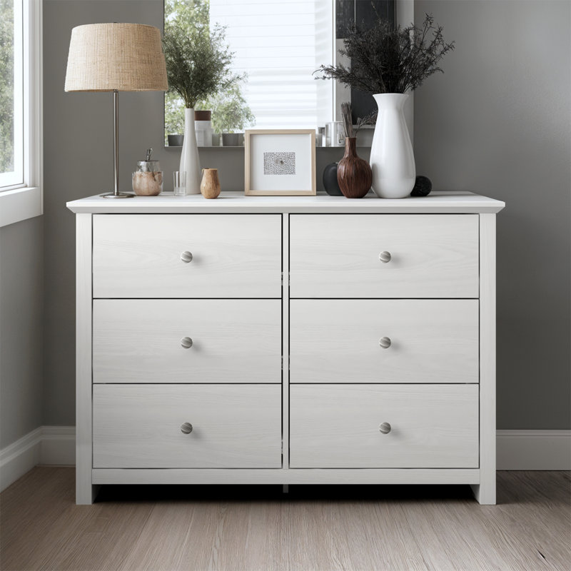 Commode double Tevrat à 6 tiroirs, Vert chou frisé, Reviera Eichi