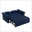 Loveseats Sofa Bed With Pull-Out Bed,Adjsutable Back-Blue