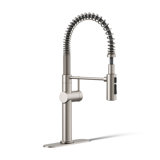 Kohler Crue Single Handle Semi-Professional Pre-Rinse Kitchen Faucet with Three-Function Pull Down Sprayer
