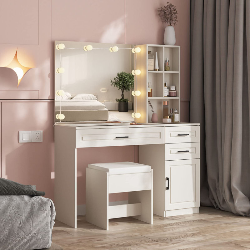 Coiffeuse Flem, Blanc