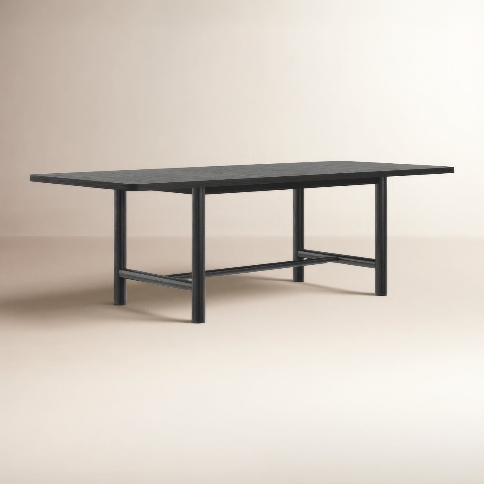 Kaplan Wood Extendable Dining Table, Black