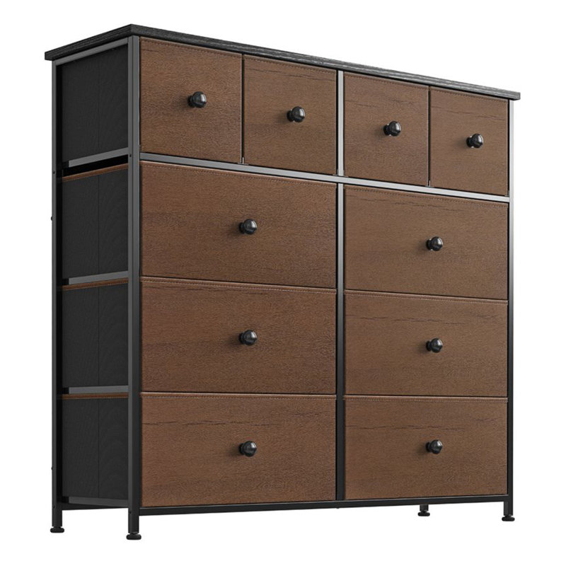 Hugoton Steel 10 - Drawer Dresser, Espresso
