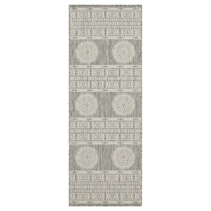 Sunshine GC_HAR2024 Silver Indoor/Outdoor Area Rug, Rectangle 5'3" x 7'3"