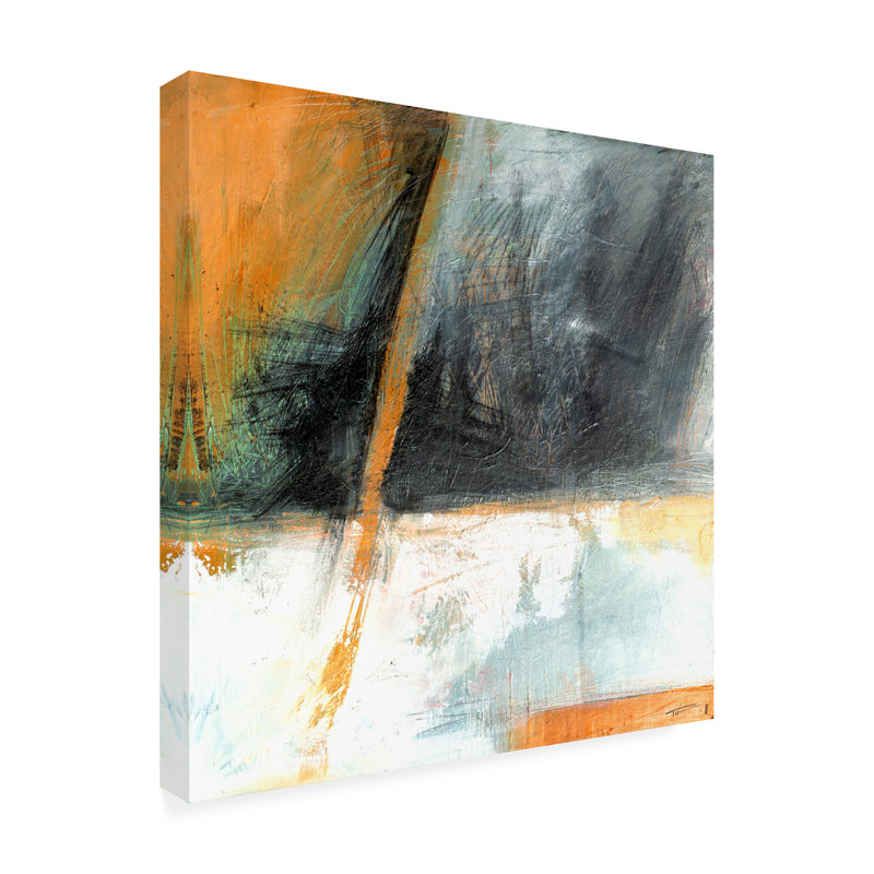 Étang de coucher de soleil abstrait Goree, H 14 po x l 14 po x P 2 po