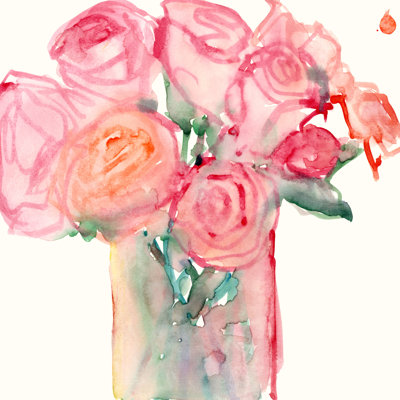 " Cottage Roses II " by Samuel Dixon Painting Print