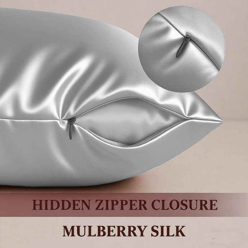 HOUSEWIFE PILLOWCASE SILK, Silver
