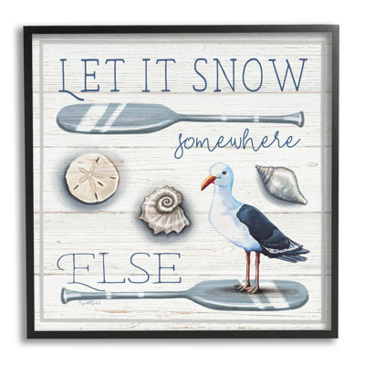 Let It Snow Somewhere Else par Elizabeth Tyndall - impression sur bois