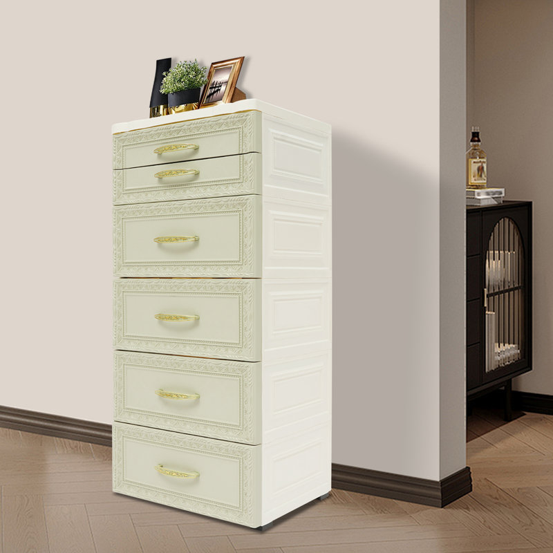 Armoire de rangement, organisateur de rangement avec tiroirs et roulettes, Vert