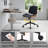 Armless Desk Chair With 360°Swivel Wheels, Ergonomic Adjustable Height Computer Chair For Home Office,Pu Leather With Modern Walnut Drafting Chairs For Office, Reading Nook-173774479