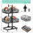 Rolling Pantry Storage cart, 4 Tier Snack Cart with Wheels, 2 Lockable Castors, Metal Wire Storage Cart